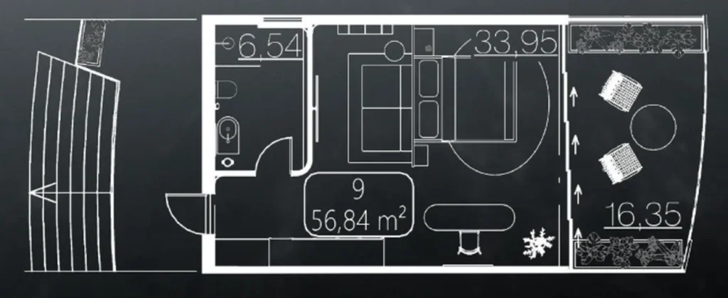 Serene Studio 58.75 m² in