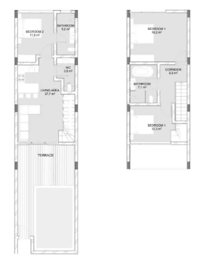 Penthouse with Expansive Terrace 92 m² in