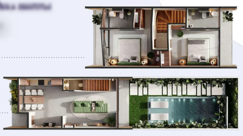 Contemporary 2-Bedroom Pool Villa 120 m² in