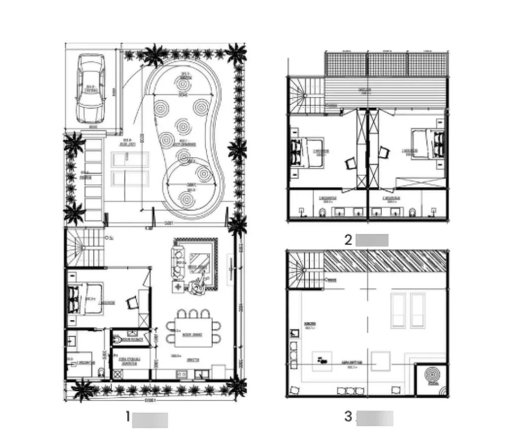 Three-Storey Villa with Two Pools 263 m² in