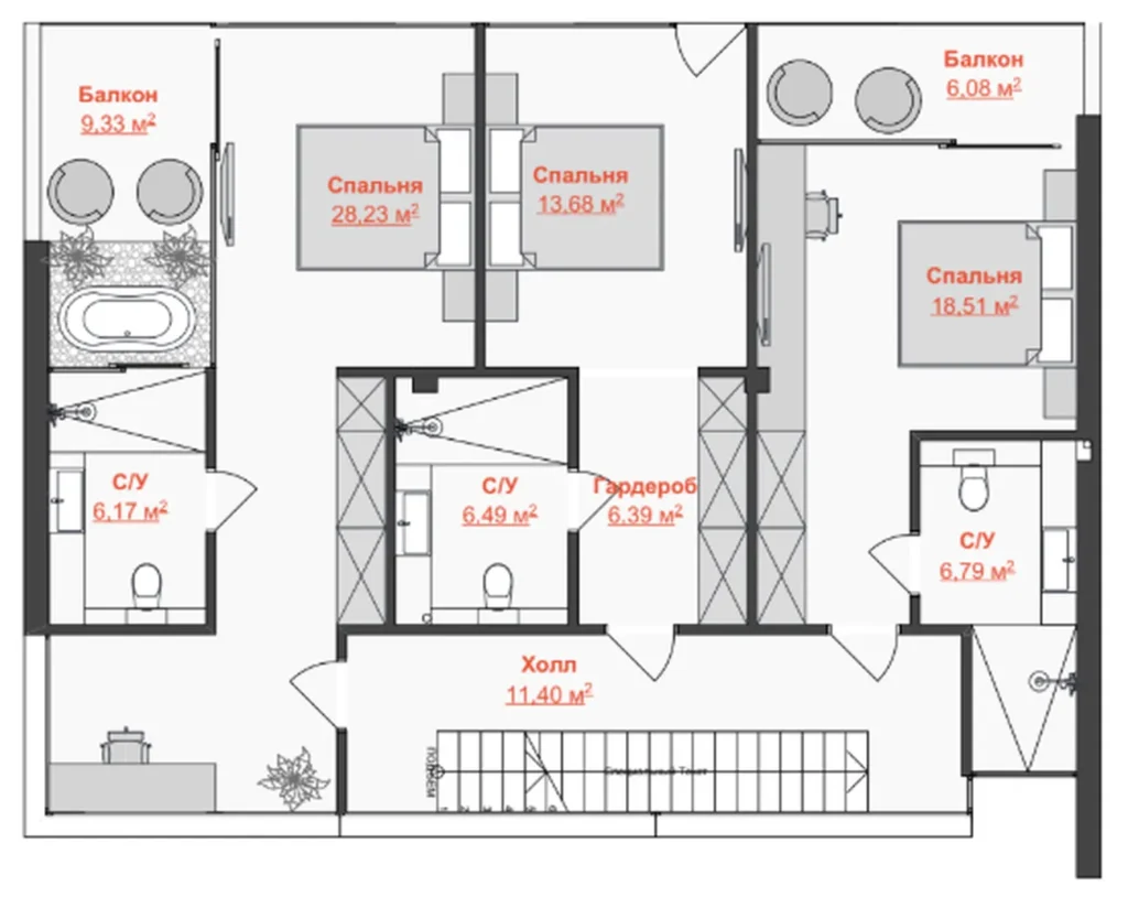 Exclusive 3-Bedroom Villa 308 m² in