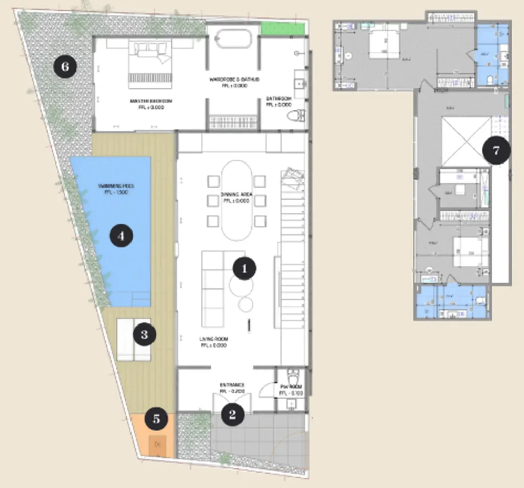 Tranquil 2-Bedroom Villa in Berawa 230 m² in