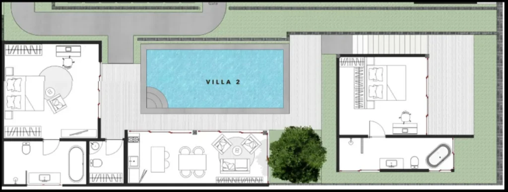 Spacious 2-Bed Villa with Private Pool 199 m² in