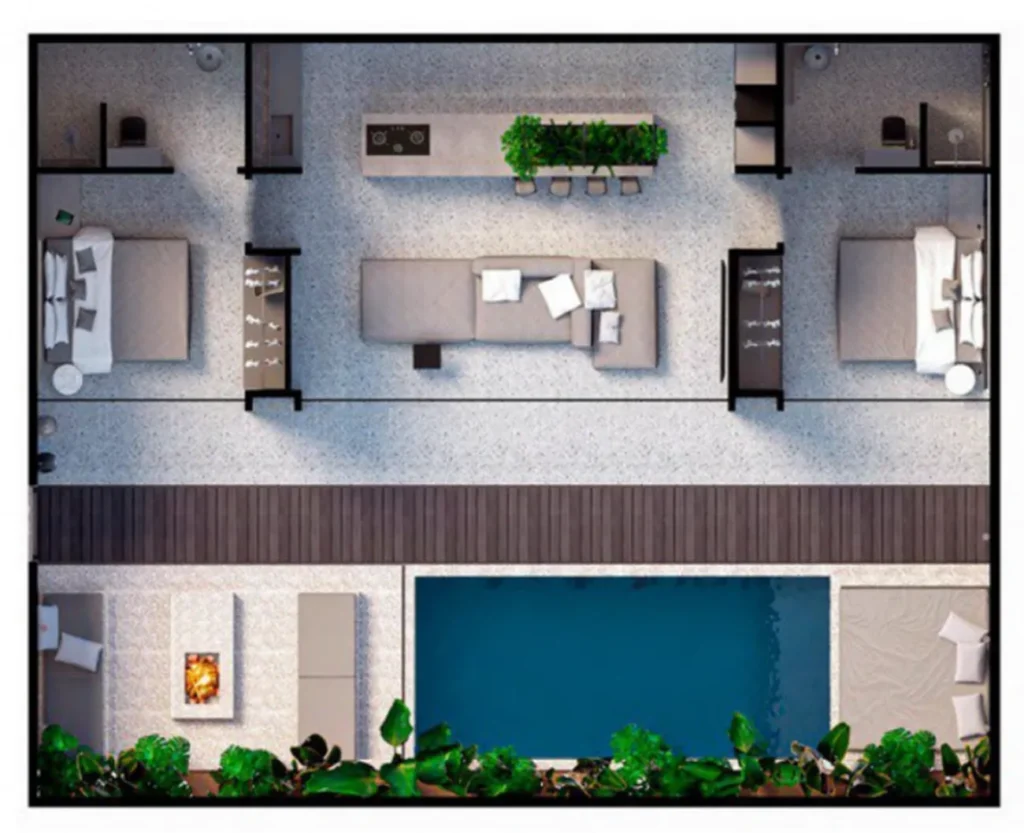 Spacious 2‑Bedroom Villa with Large Pool 176 m² in