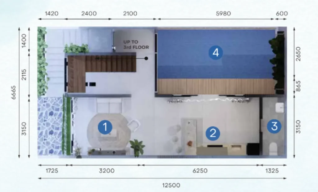 Contemporary 2‑Bed Villa with Rooftop 84.62 m² in