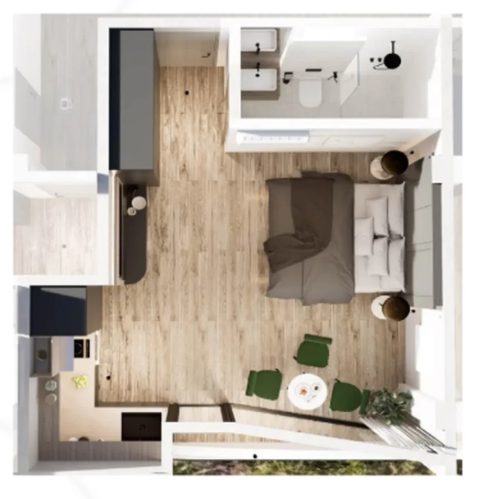 Elegante apartamento tipo estudio de 33,9 m² en