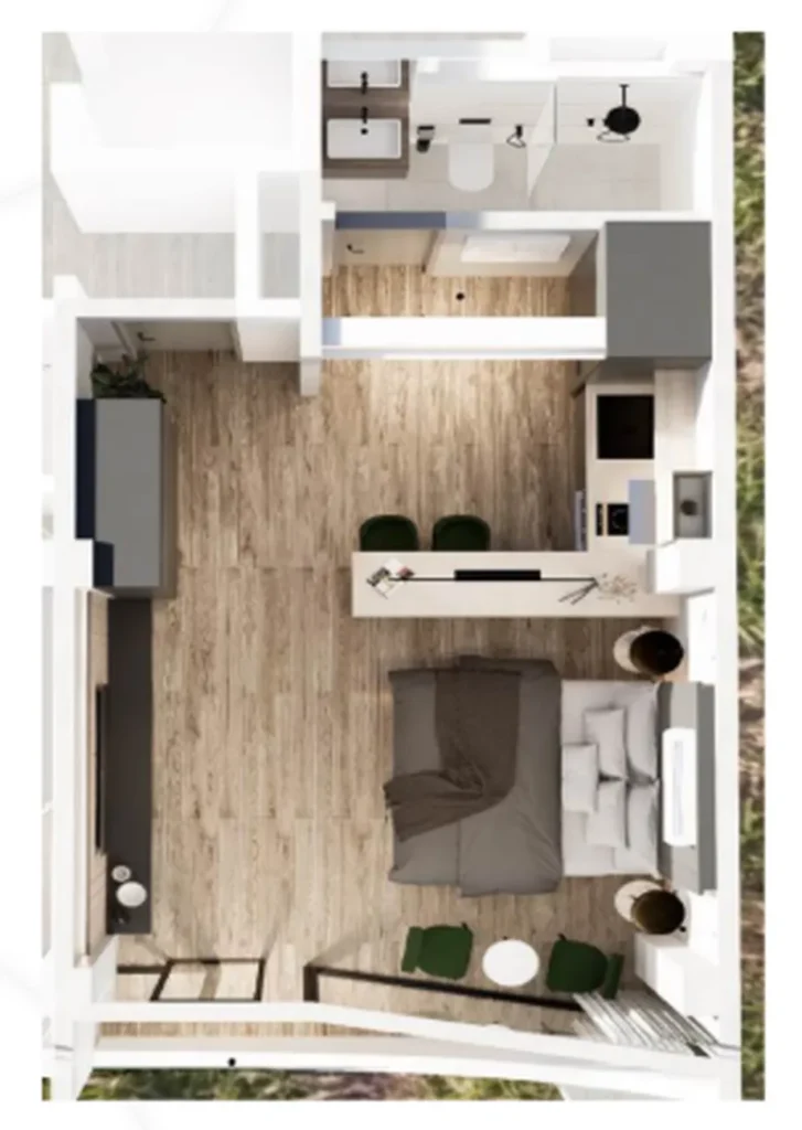 Stylish Studio Apartment 33.9 m² in