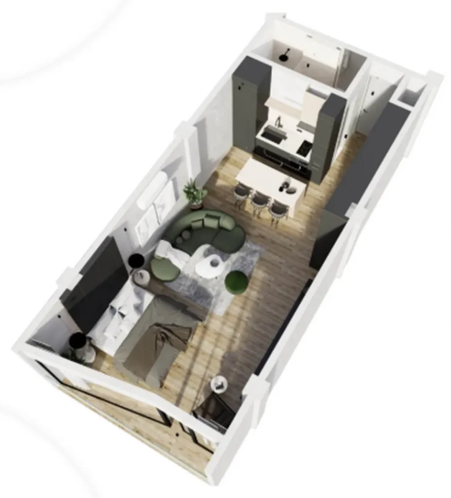 Luminoso piso de un dormitorio de 39,7 m² en