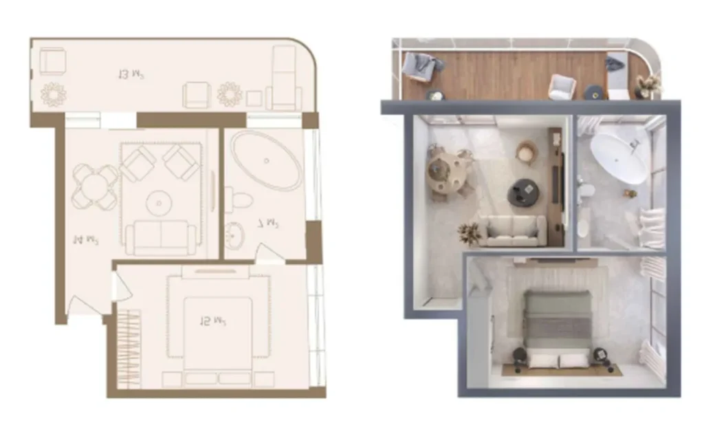 Sunlit Studio with Garden Terrace 36 m² in