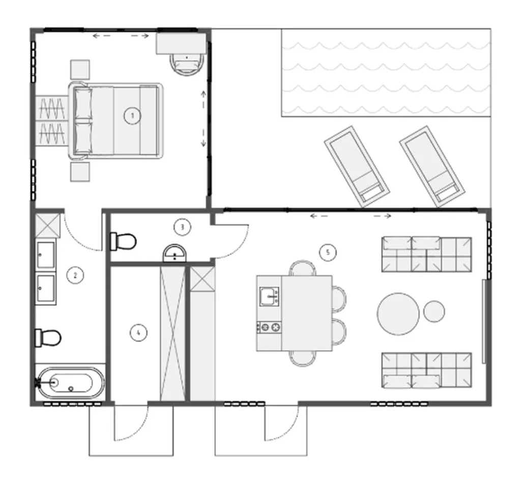 Private Pool Villa in Ubud’s Jungle 65 m² in