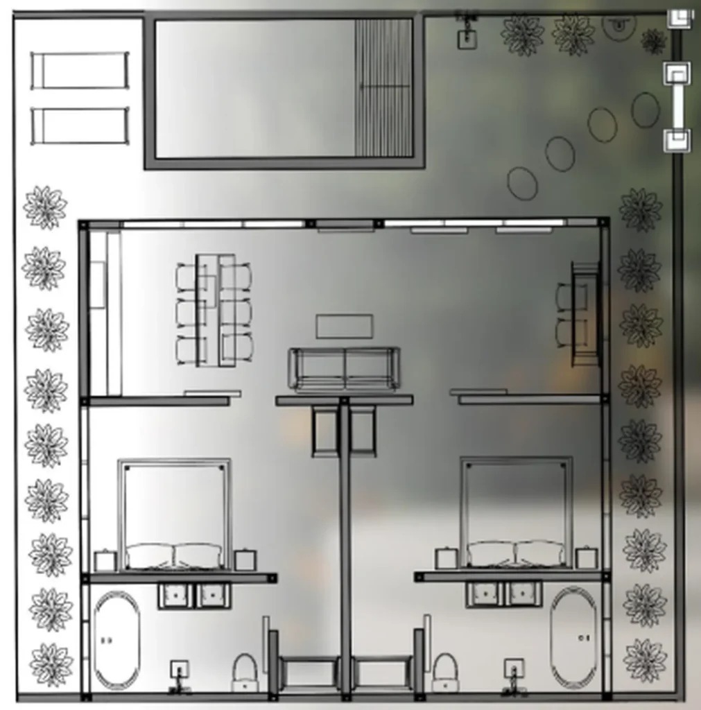 Частная вилла с одной спальней и бассейном 118 м² в