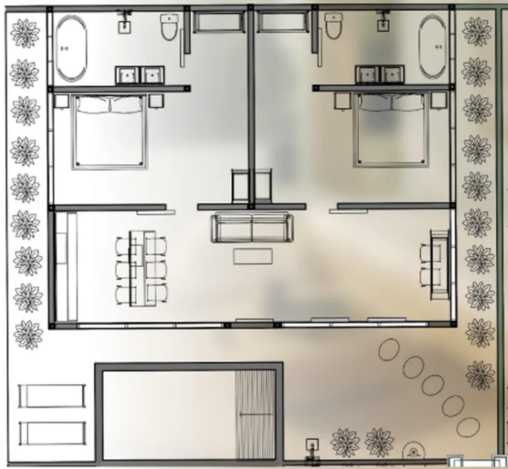 Спокойная вилла с двумя спальнями и бассейном 145 м² в