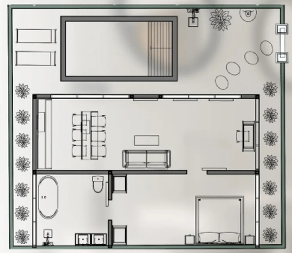 Просторная вилла с двумя спальнями и бассейном 160 м² в