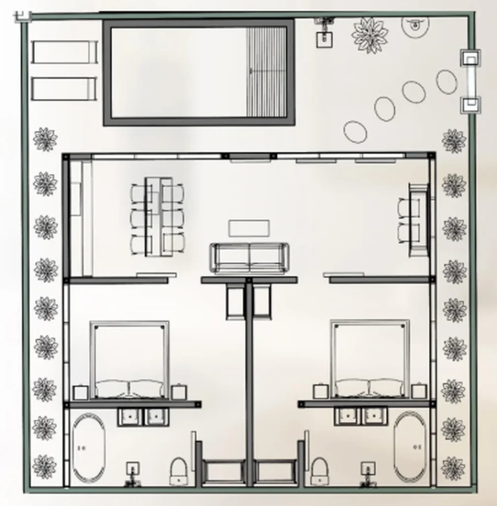Частная вилла с одной спальней и бассейном 113 м² в