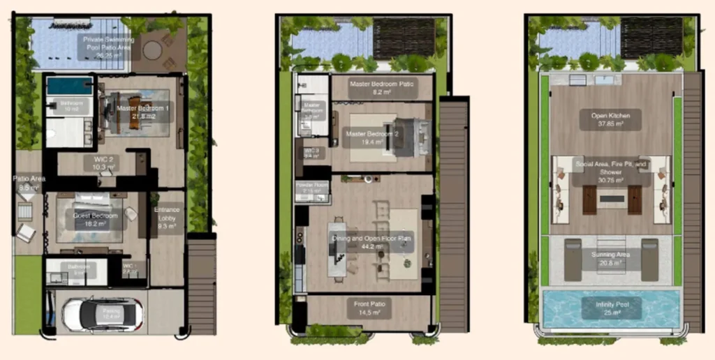 Exclusive Three-Story Ocean Villa 295 m² in