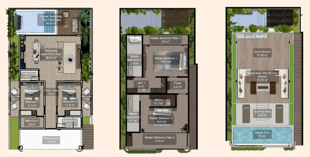 Exclusive Three-Story Ocean Villa 295 m² in