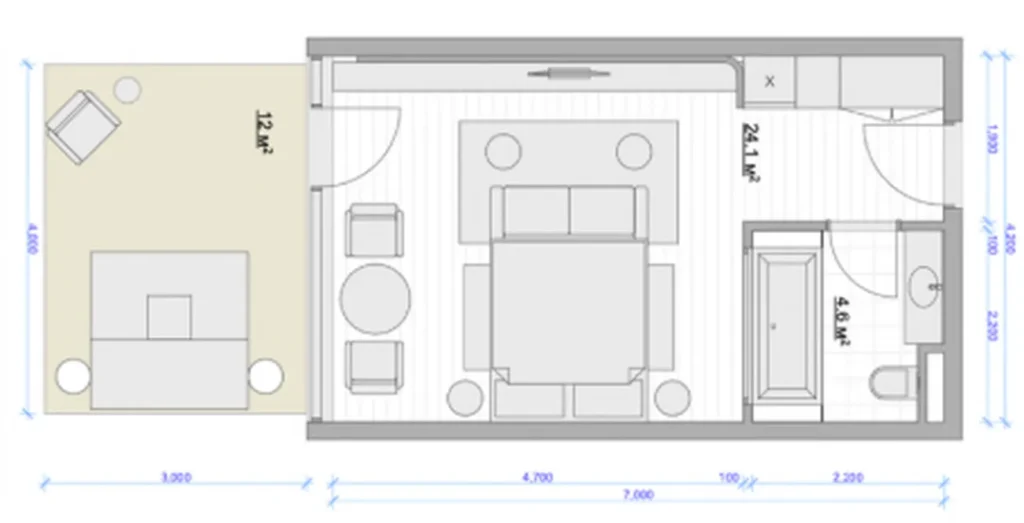 Estudio compacto e inteligente «Hideaway», de 28,7 m², en