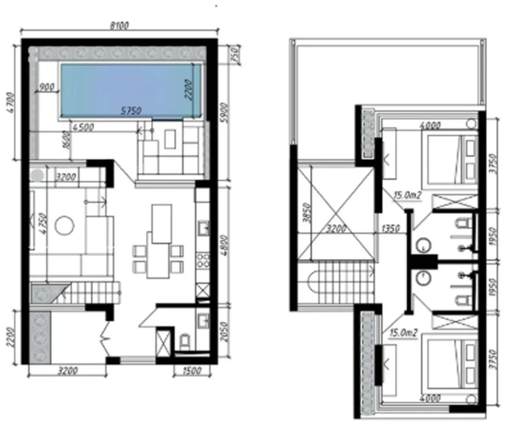 Premium 2‑bedroom villa 125.7 m² in