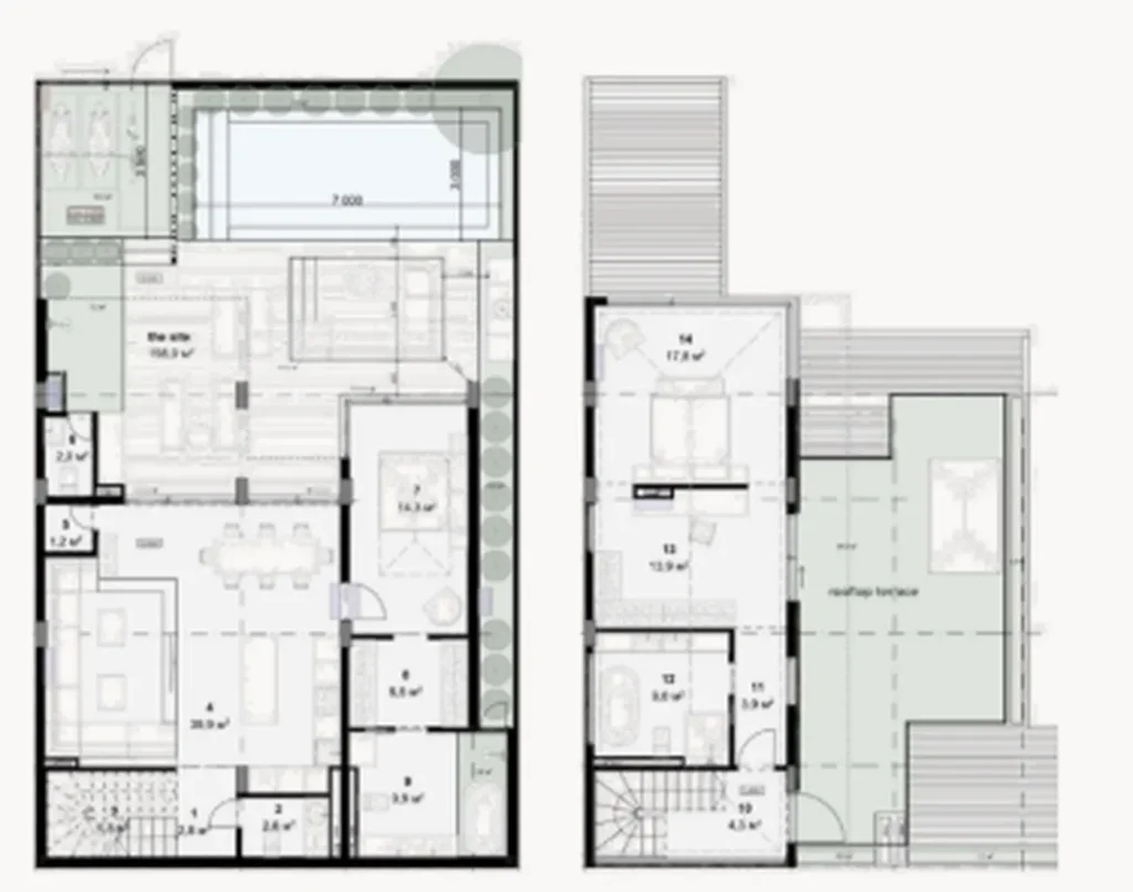 Two-Story Villa with Private Pool 208.3 m² in
