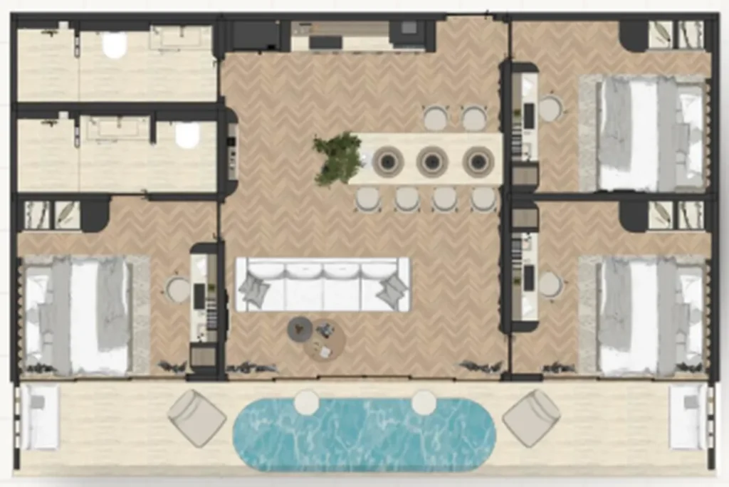 Smart 3-Bed Villa with Private Pool 120 m² in