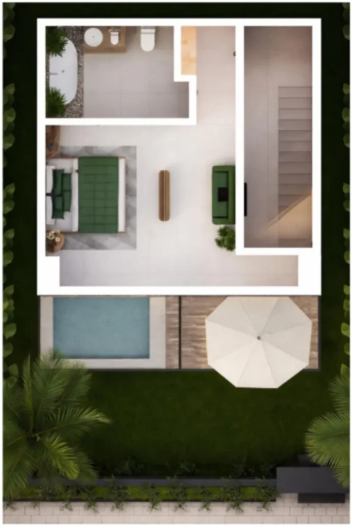 Stylish Two-Bedroom Villa with Pool 72 m² in