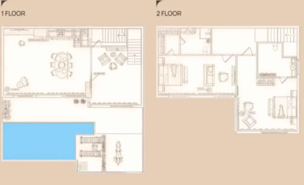 Spacious Two-Bedroom Villa with Pool 160 m² in