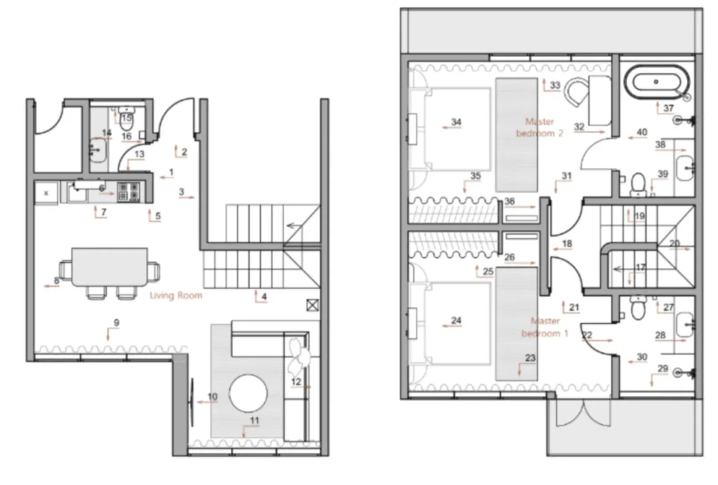 Chic Two-Bedroom Villa with Pool 126.8 m² in