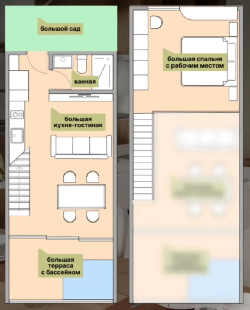 Apartamento de un dormitorio frente al mar con piscina privada, de 68,1 m², en