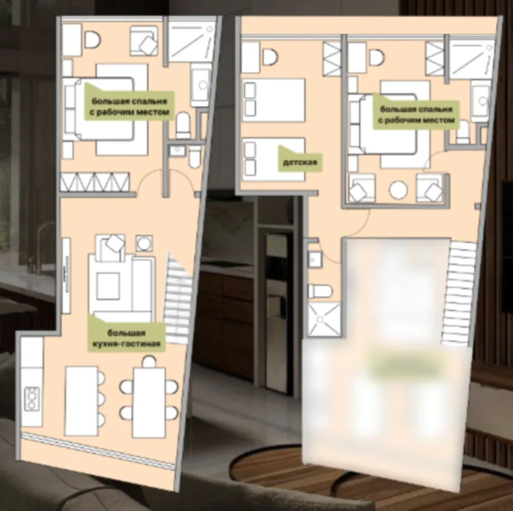 Tranquilo dúplex con jardín y un dormitorio, de 63,3 m², en
