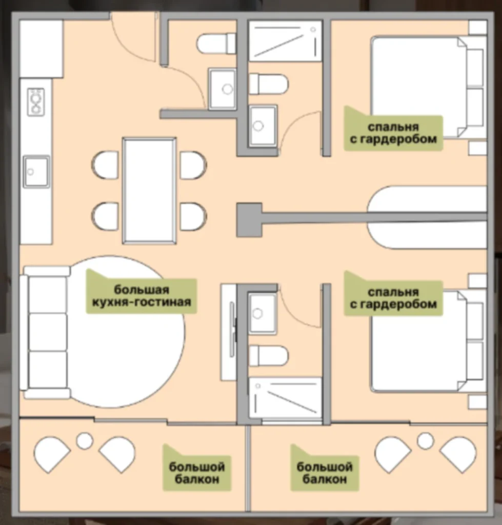 Elegante dúplex de tres dormitorios con terraza de 131,4 m² en