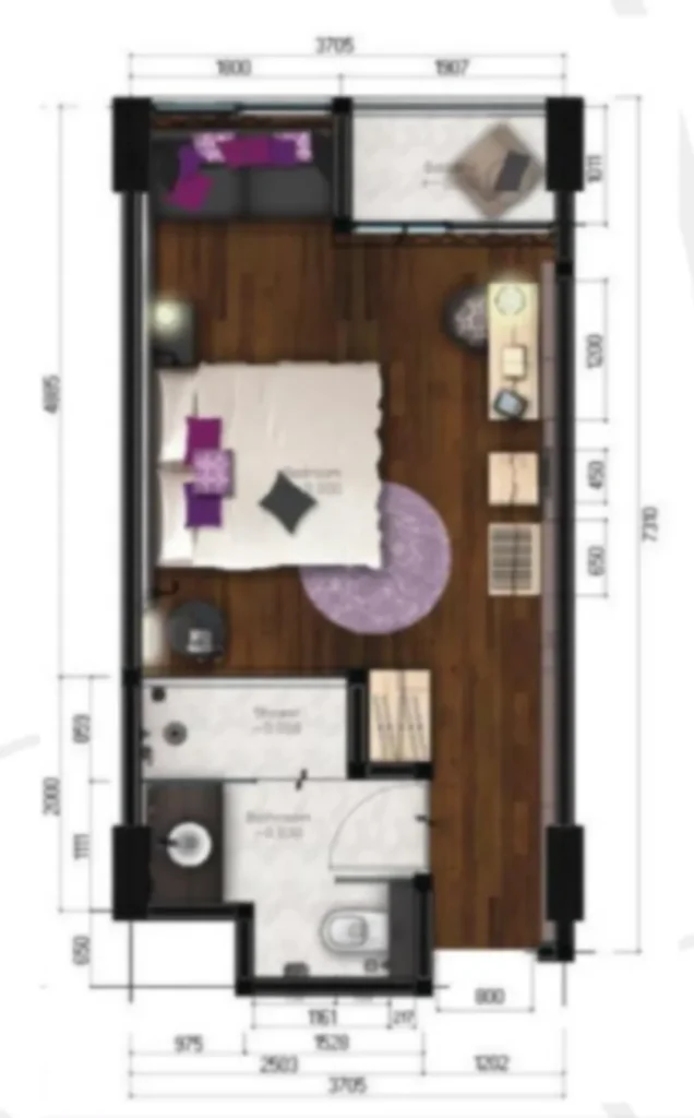 Стильная студия в Джимбаране, площадью 32 м² в