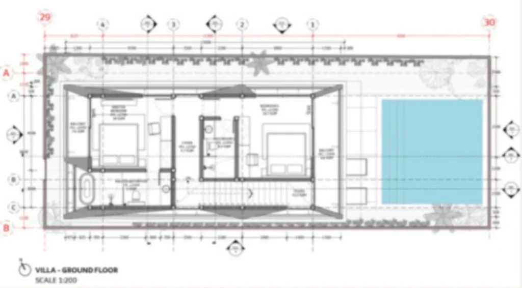 Amplia villa de dos dormitorios con piscina, de 249,1 m², en
