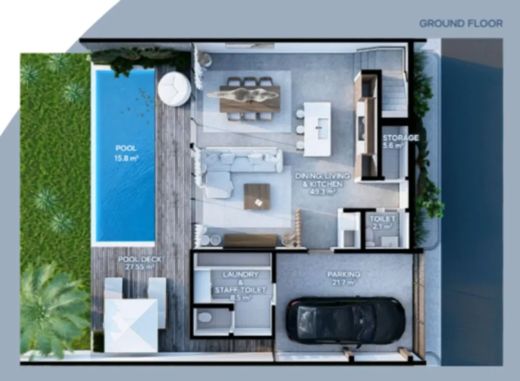 Beautiful Two-Bedroom Villa with Rooftop 248 m² in