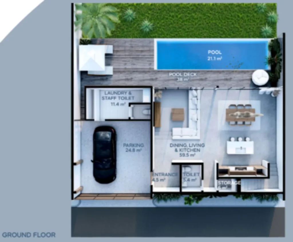 Beautiful Two-Bedroom Villa with Rooftop 248 m² in
