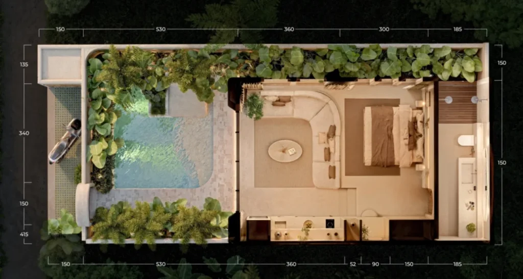 Tranquil 1-Bedroom Villa Retreat 100 m² in