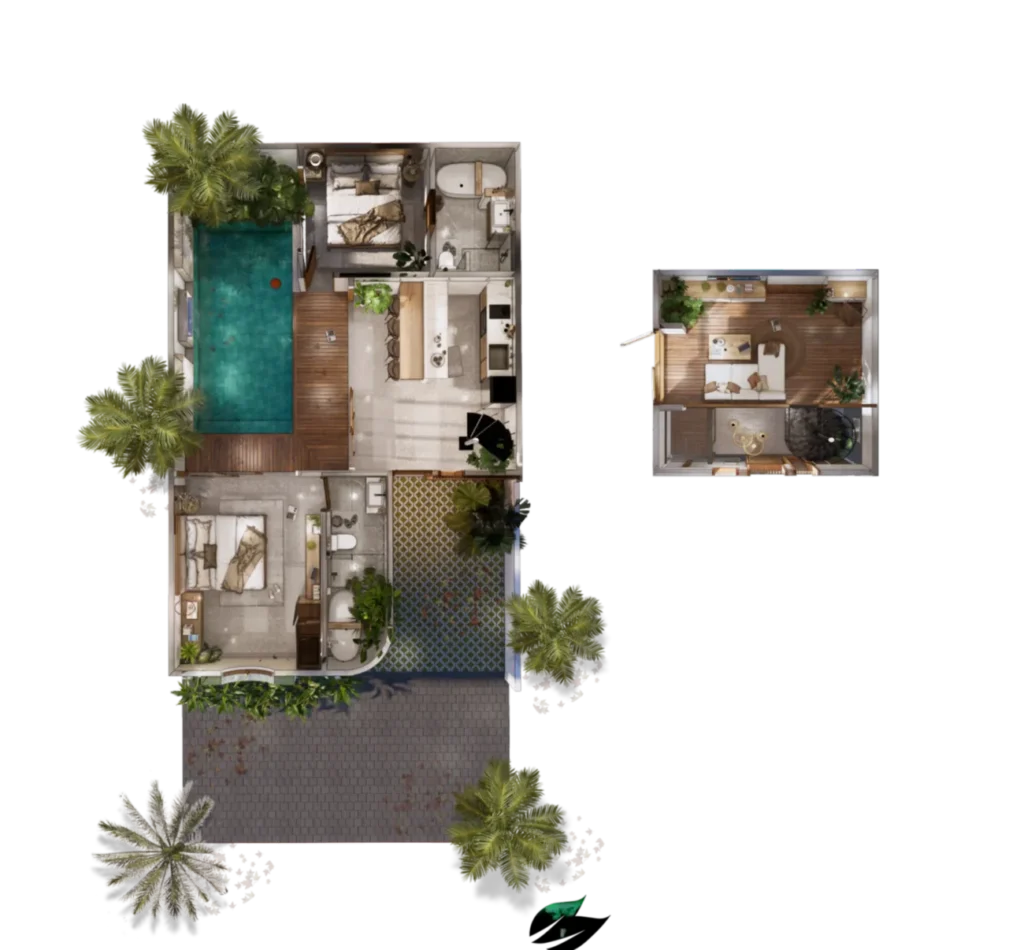 Charming 2-Bedroom Garden Villa 70.5 m² in
