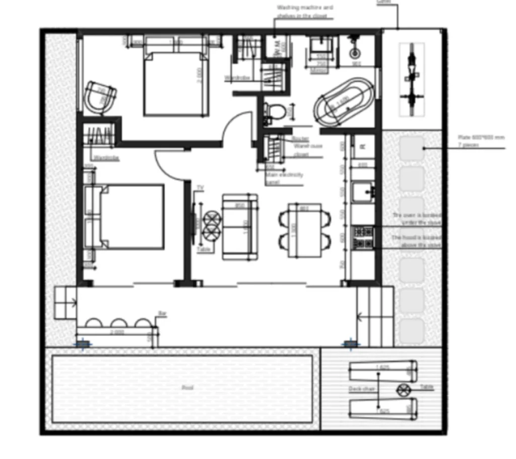 Stylish 2-Bedroom Pool Villa 60 m² in