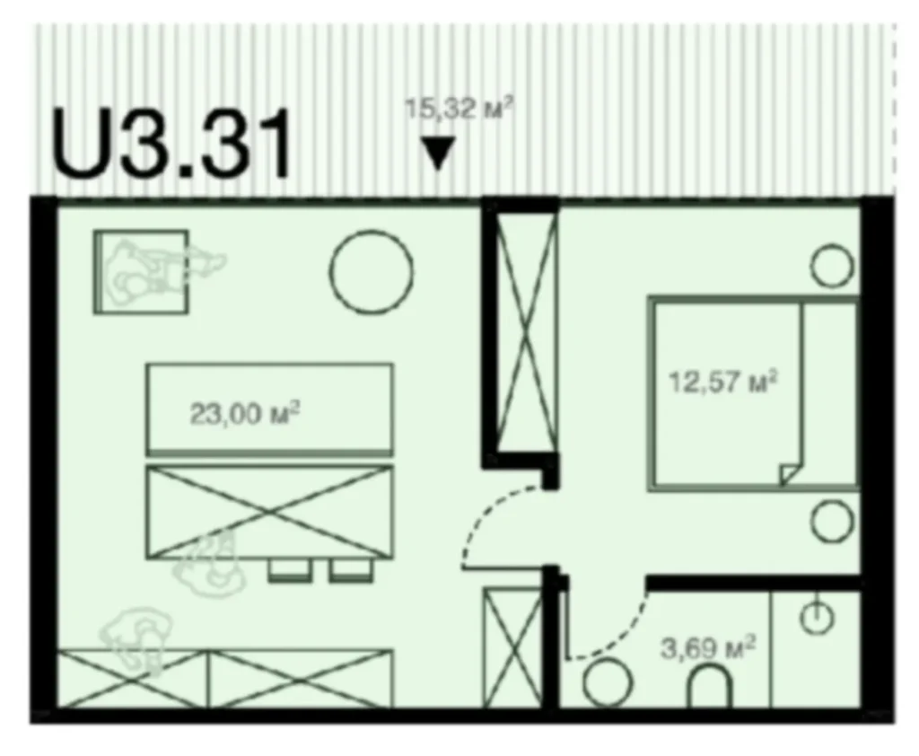 Cozy 1-Bedroom Tropical Villa 60 m² in