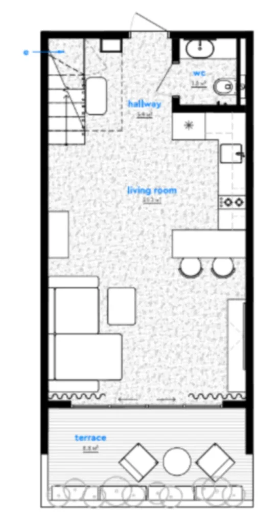 Chic Two-Storey Townhouse Retreat 67 m² in